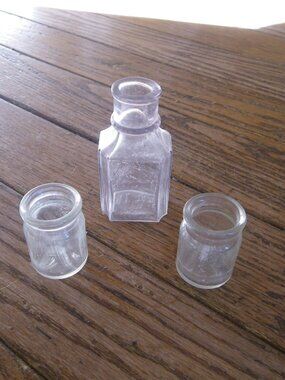 3 Vintage Small Glass Bottles – Perfect Rustic Micro Vases!